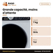 Sèche Linge Électrique TCL 7kg – Gris-Noir | TCL_P107DYS