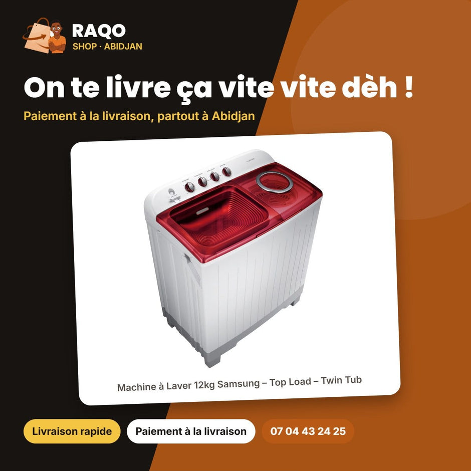 Machine à Laver 12kg Samsung – Top Load – Twin Tub – Gris Clair-Rouge | WT12J4200MR/NQ
