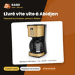Machine à Cafe Nasco – 1.5L – 900W – LCD Display | CAFE_CM9410T-GS