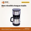 Machine à Cafe Nasco 1L 900W 8 Tasses Stainless Steel – 3 | CAFE_CM4313AM-GS