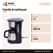 Machine à Cafe Nasco 1L 900W 8 Tasses Stainless Steel – 3 | CAFE_CM4313AM-GS