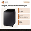 Machine à Laver Samsung – 17kg – Top Load – Gris Fonce | WA80F17S8CNQ