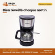 Machine à Cafe Nasco 1.25L 1000W 10 Tasses – Cafetière en Verre – 6 – Ctn | CAFE_CM4313A-CB