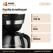 Machine à Cafe Nasco – Couleur Noir – 750W | CM9105I-CB
