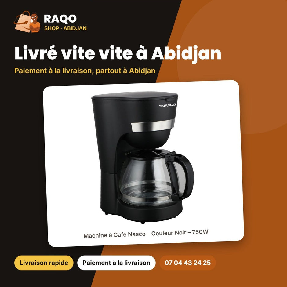 Machine à Cafe Nasco – Couleur Noir – 750W | CM9105I-CB