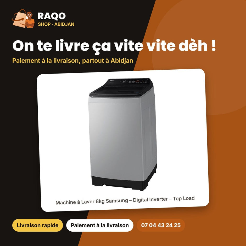 Machine à Laver 8kg Samsung – Digital Inverter – Top Load – Blanc | WA80CG4240BWNQ