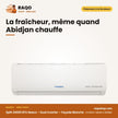 Split 24000 BTU Nasco – Dual Inverter – Façade Blanche – Elimination des Bacteri | NAS-T24V1