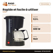 Machine à Cafe Nasco 0.6 L 600W – Noir | CAFE_CM1093-CB