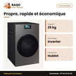 Machine à Laver 25KG+SECHAGE 15kg Samsung – Front Load – Dark Steel – Inverter | WD25DB8995BZNQ