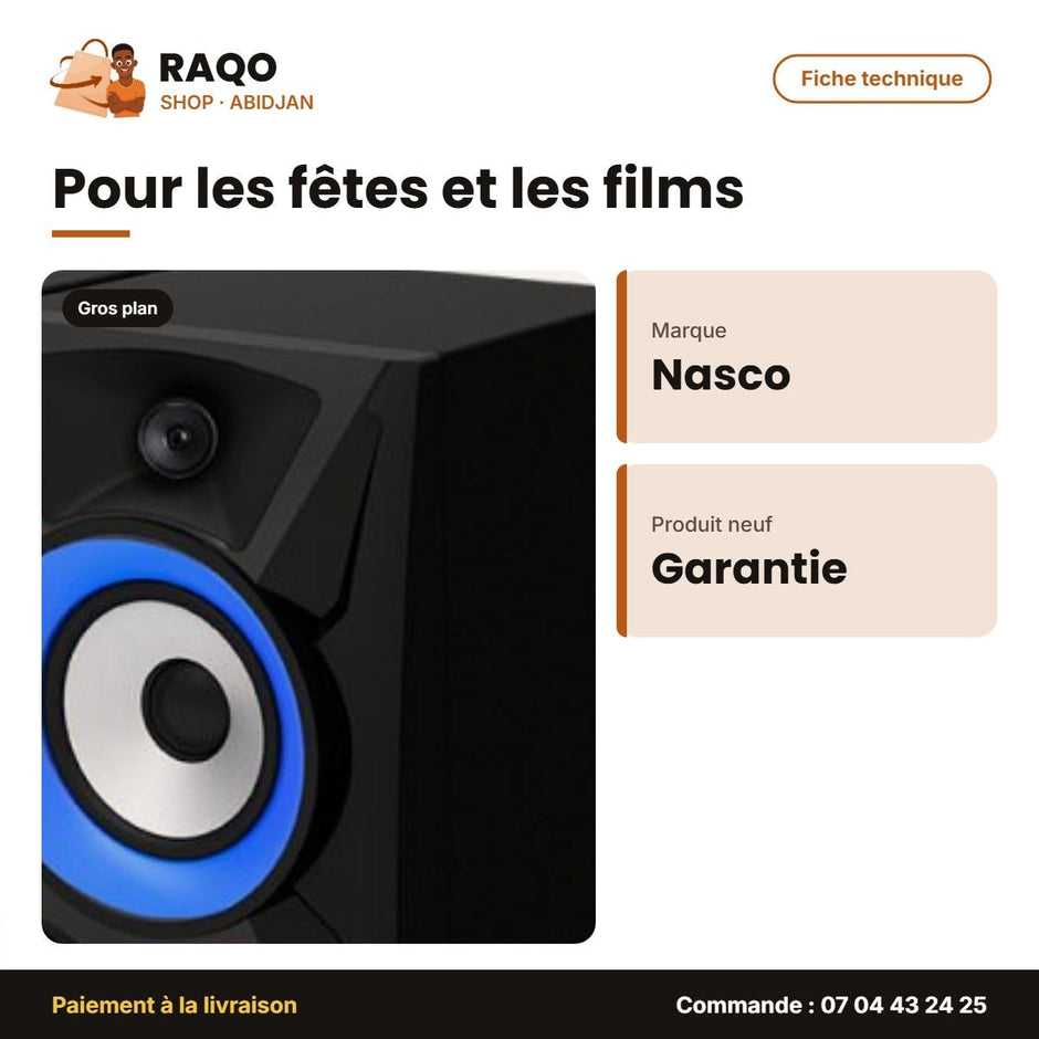 Dvd Micro-Hifi Nasco – Cd Ripping-Dvd-Fm Radio – Port USB – Aux In | HIFI_SN-S777