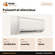 Split 24.000 BTU Inverter Nasco R410 Façade Blanche Contour Silver | NAS-M24V1