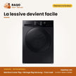 Machine à Laver 11kg + Séchage 6kg Samsung – Front Load – Noire – 1900-2300W | WD11DG5B15BBEU