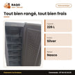 Congélateur Vertical Nasco – 226L (180L Net) – 6 Tiroirs – Silver | NASD1-226FL