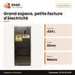 Réfrigérateur Multi-Portes Nasco – 2 PORTES-2 Tiroirs – Silver – 424L | SNASF2-66-1FF