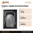 Machine à Laver 12kg + Séchage 8kg Samsung – Front Load – Noir – 1900-2300W | WD12BB944DGBNQ