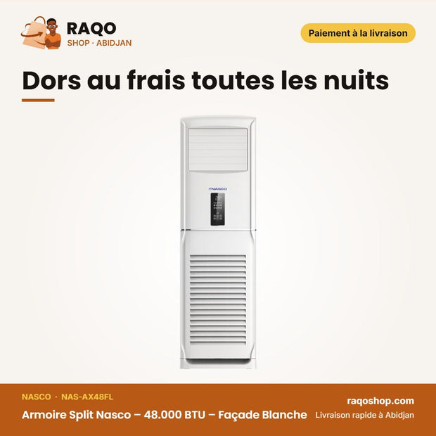 Armoire Split Nasco – 48.000 BTU – Façade Blanche | NAS-AX48FL
