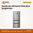 Réfrigérateur Nasco – French Door – 2 Tiroirs – Inox | SNASF2-66.2-F