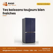 64,4V1B - Réfrigérateur Américain Nasco – 4 Portes – 426L – Gris | SNASF2-64,4V1B