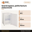 Congélateur Vertical Nasco – 4 Tiroirs – 90L – Silver | NASD1-150-WA-4D