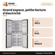 Réfrigérateur Nasco – 4 Portes – 422L Net – Gris Sombre | HNASF4-54S