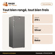 Congélateur Vertical Beko 6 Tiroirs – Silver – 215L – A+ | BEKO_RFSA300S