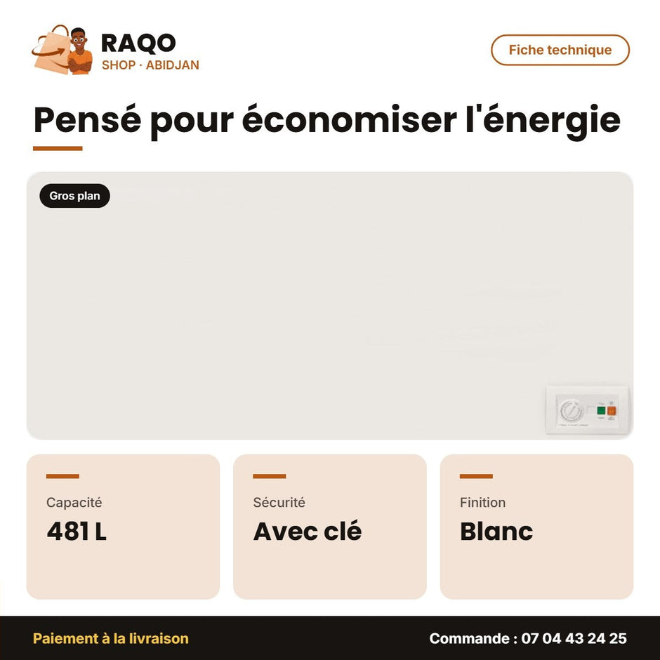 Congélateur Horizontal Beko – 481L – Avec Clé – Blanc | BCF5012AW