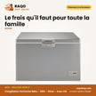 Congélateurhorizontal Beko – 360L – Silver – Avec Clé | BEKO_HSA-40502-S