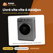 Machine à Laver 8kg Midea Front Load – Inverter Quatro – Healthguard – Titane | MF100W80B/T