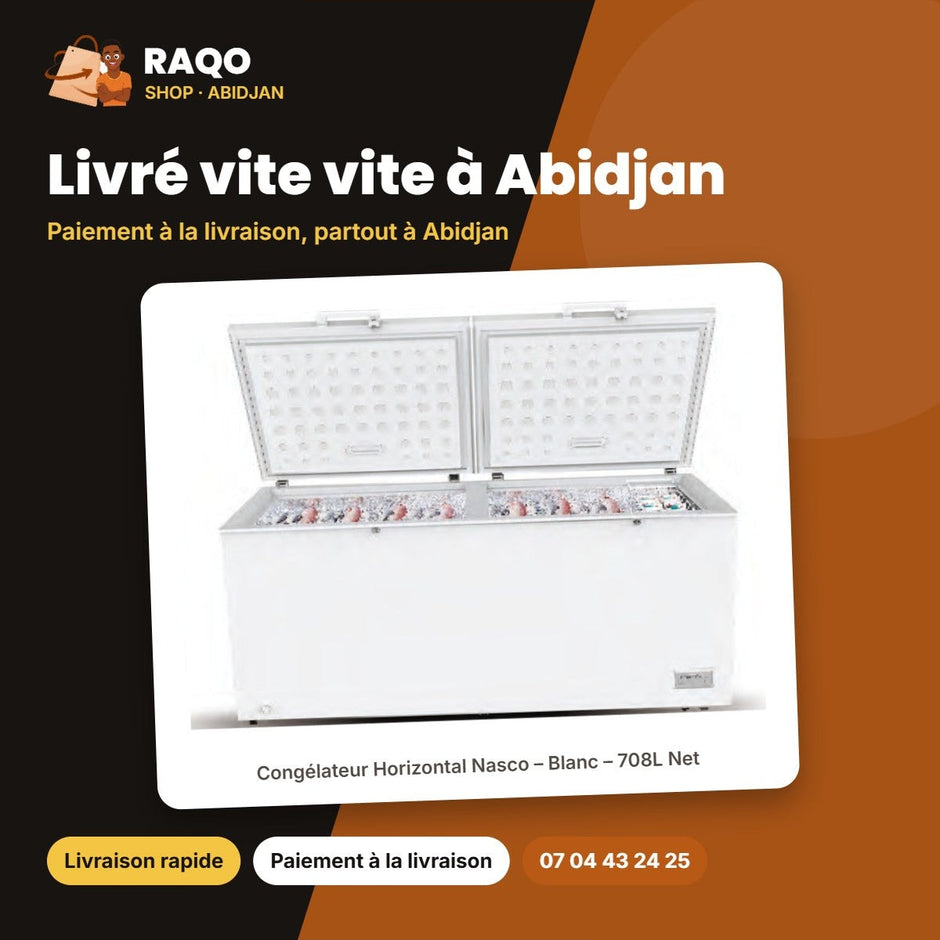 Congélateur Horizontal Nasco – Blanc – 708L Net | HNAS-900