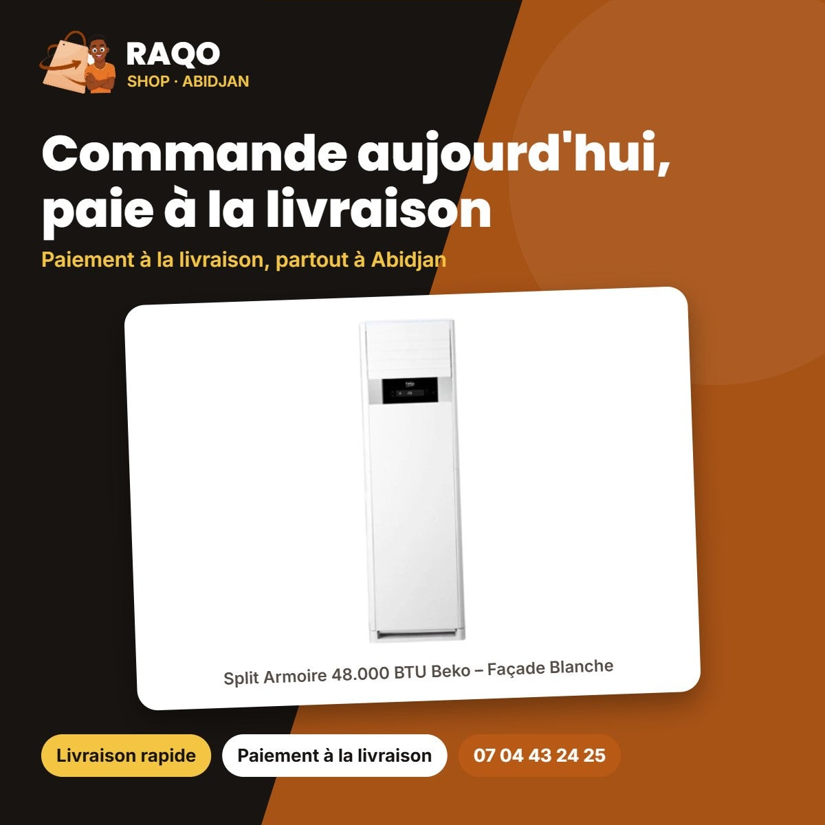 Balop 480 Beko – 481 - Split Armoire 48.000 BTU Beko – Fac.blanch | BALOP 480/481