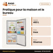 Réfrigérateur Combiné Hisense – 463L NET(342LT+121LT) – Distributeurd'eau – Inox | RD-60WC4SB