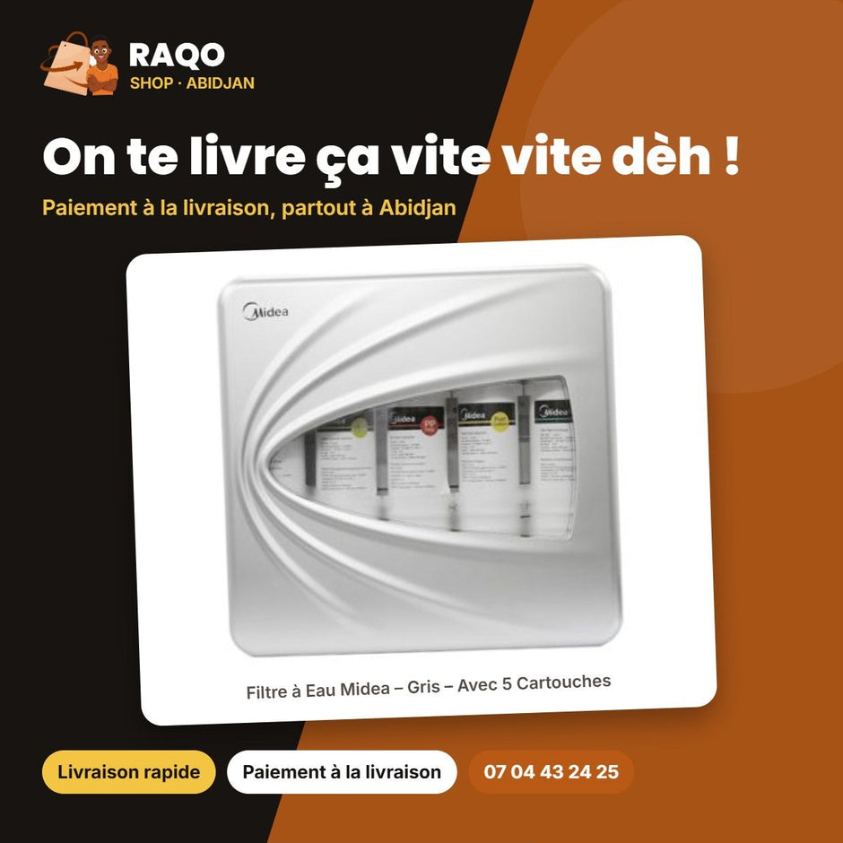 Filtre à Eau Midea – Gris – Avec 5 Cartouches | FILTRE_MU104A-5