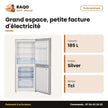 Réfrigérateur Combiné TCL – 185 L – Silver – 3 Tiroirs | TCL_F185BFS