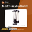 Bouilloire Électrique Nasco – Stainless Steel-Noir – 20L – Robinet | B_KEPS3013-GS