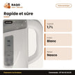 Bouilloire Élec.. Nasco – 1.7 L – Blanc-Gris – Acier Inox. | B_KEC-3703-GS