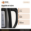 Bouilloire Plastique Nasco – 1.7 Litres – Noir – 360° | KEP0301-GS