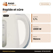 Bouilloire Électrique Nasco – 1.7 L – 1850-2200W – Plastique | B_KEC-1797