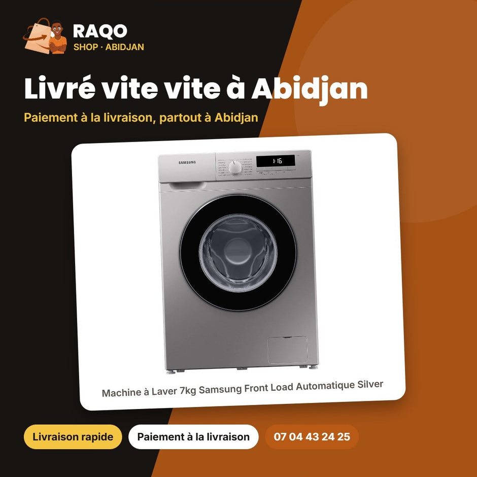 Machine à Laver 7kg Samsung Front Load Automatique Silver | WW70T3010BS/NQ