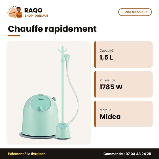 Défroisseur Midea – 1.5L – 1500-1785W – Fast Heating | YGJ15Q1W