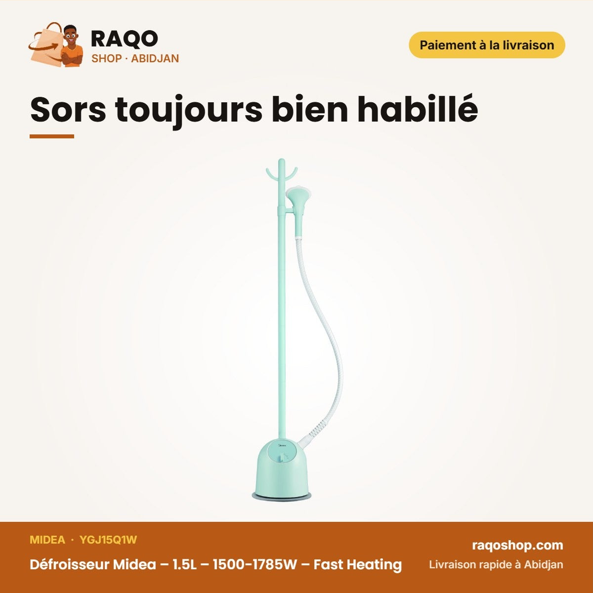 Défroisseur Midea – 1.5L – 1500-1785W – Fast Heating | YGJ15Q1W