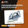 Fer à Repasser à Vapeur Midea – Réservoir D'eau 350ML – Bleu-Blanc – 2700-3100W | YPJ26A1W
