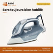 Fer à Repasser à Vapeur Midea – Réservoir D'eau 350ML – Bleu-Blanc – 2700-3100W | YPJ26A1W