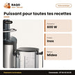 Extracteur de Jus Midea 600W – 1250ML – Inox-Noir – Bol Plastique | MIDEA_MJ-60JM01B