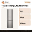 Réfrigérateur Combiné Hisense – A+ – Silver – 264L NET(198+66) | RD-35DC4SA