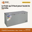 Congélateur Horizontal Nasco – Silver – 2 Portes – 2 Paniers Int. | KNAS-900