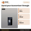 Réfrigérateur Combiné Nasco – 314L Net – 3 Tiroirs – Silver | SNASD2-450N1WD