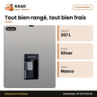 Réfrigérateur Combiné Nasco – 307L Net – 3 Tir – Silver | SNASD2-450N1WDS