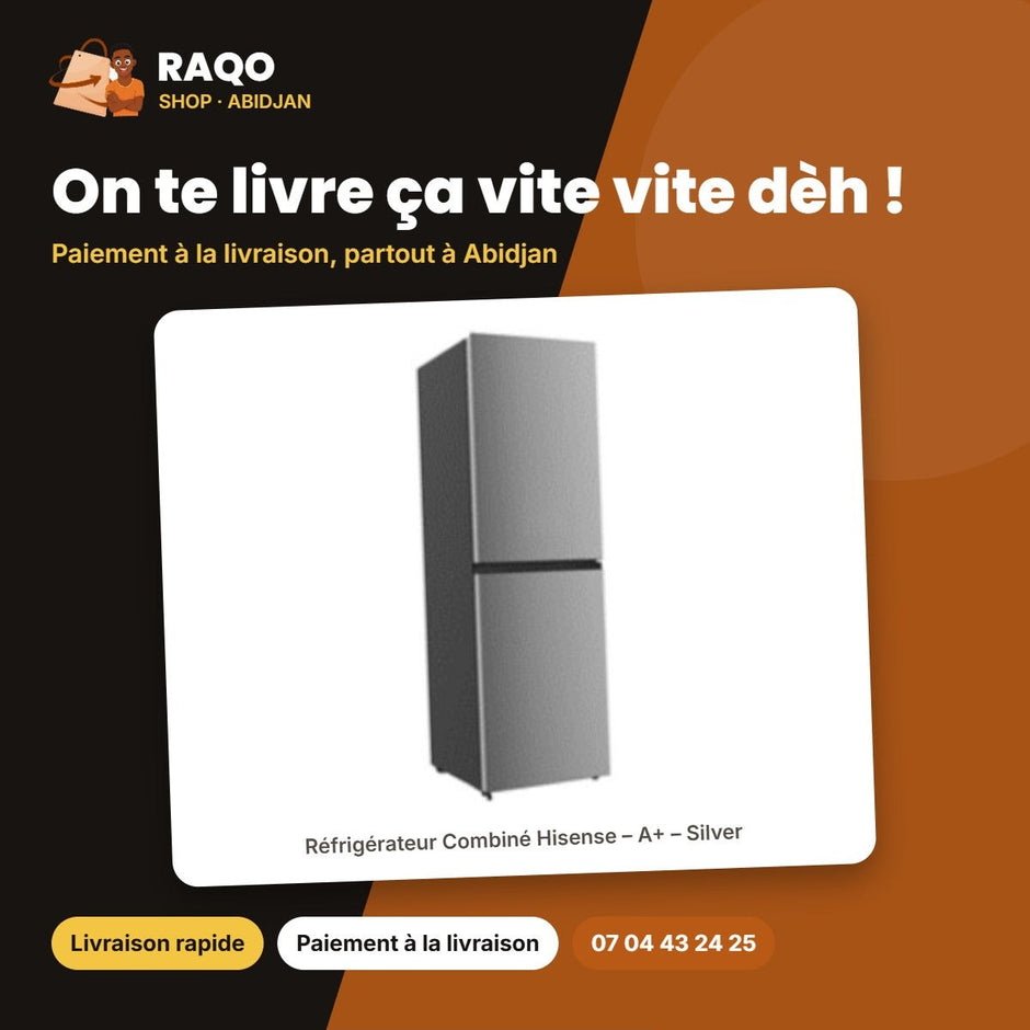 Réfrigérateur Combiné Hisense – A+ – Silver – 240L NET(159+81) | RD-34DC4SA