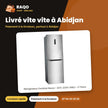 Réfrigérateur Combiné Nasco – 327L (221L+106L) – 3 Tiroirs – Gris Fonce | HNASFN2-40