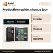 Réfrigérateur Américain Hisense – 2 Portes – Inverter – Distributeur Eau+glac. | RS9P628GTF2